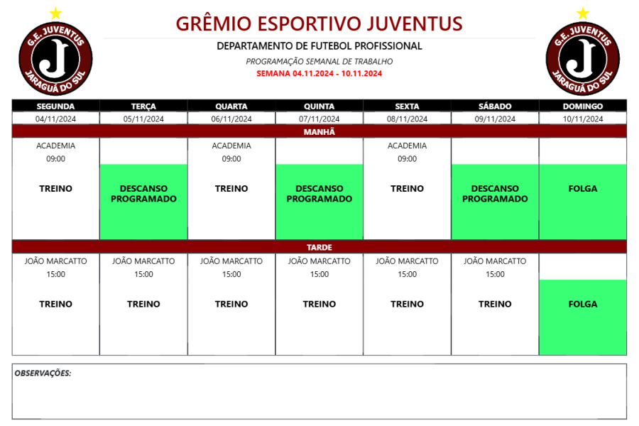 PROGRAMAÇÃO EXEMPLO JUVENTUS